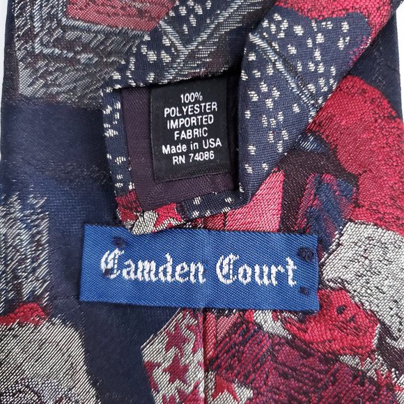 Camden Court Men Tie Floral Multicolor 59x4 - NWOT - Made in USA - Picture 4 of 6